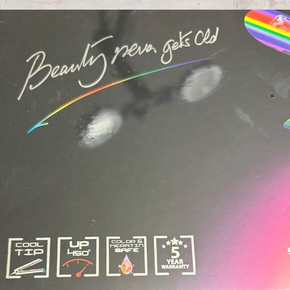 Royale Genius Heating Element Flat Iron Luxury Ceramic RAINBOW NEW - Picture 4 of 7